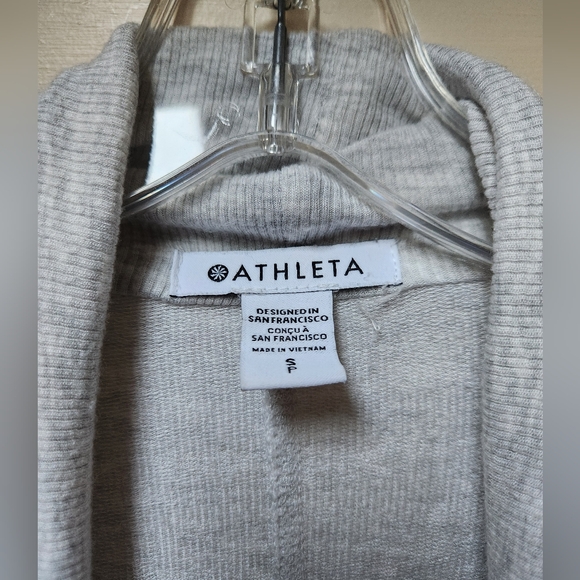 Athleta Pranayama Open Front Cardigan, Gray, Small - Picture 3 of 8